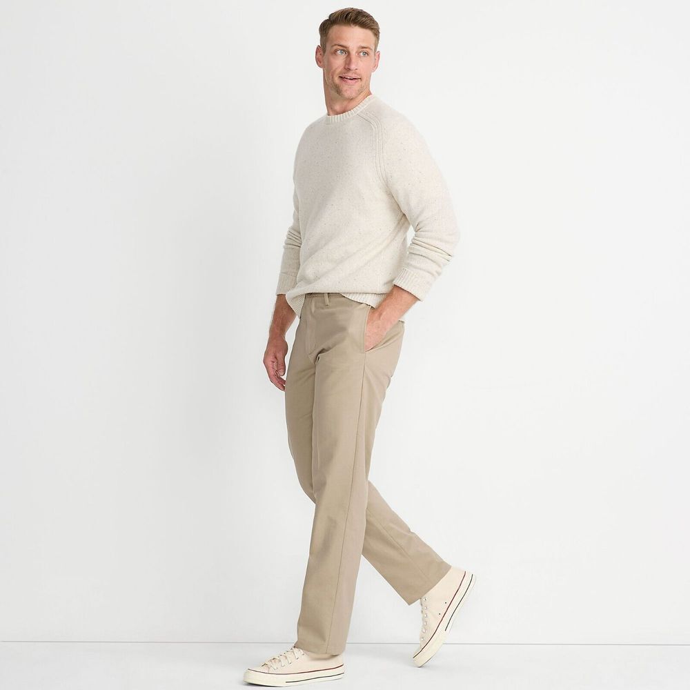 Lands' End Men's Traditional Fit No Iron Chino Pants in Khaki Size 37x30